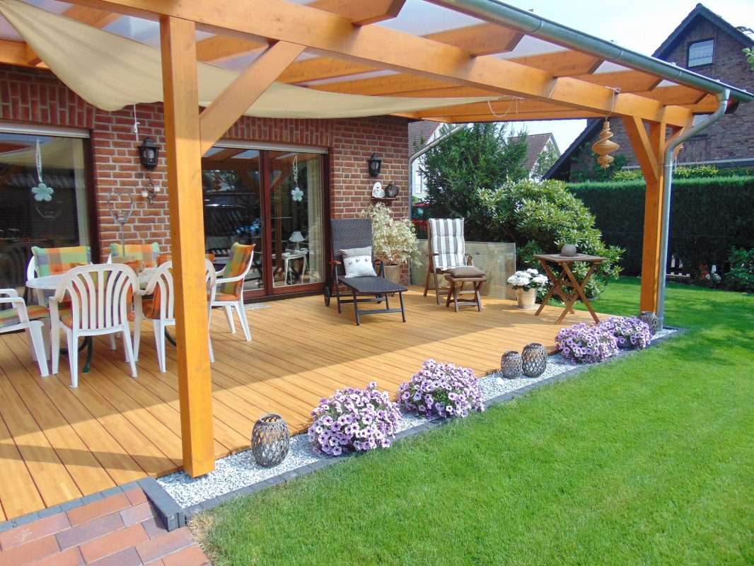 Fertiger Terassenboden wasserführend