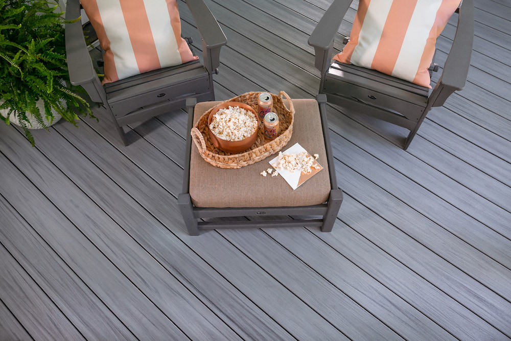 WPC-Boden grau in Holzoptik